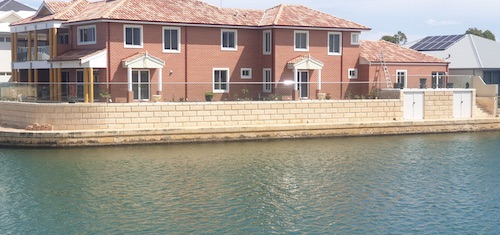 Commercial Limestone Wall Project Mandurah Canals